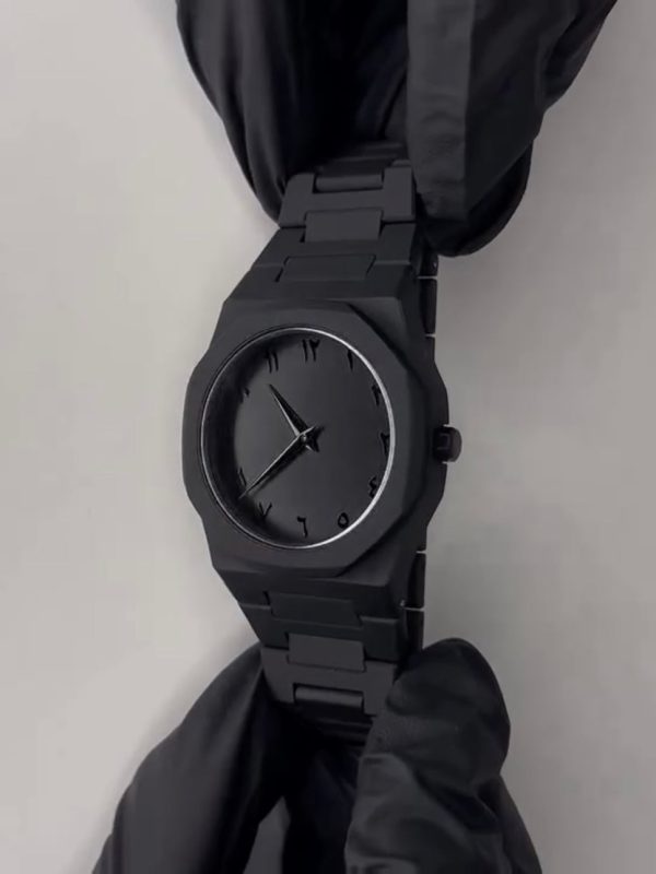 Black Aura Quartz Watch – Lightweight Design, Butterfly Lock, Premium Quality & Finish – Best Quality Analog Watch For Boys – Watch For Men | Black Color Watch – With Random Box