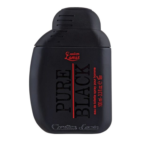 Pack Of 1 – Creation Lamis Pure Black Eau De Toilette Spray For Men, Bold And Masculine Fragrance, 3.4 Fluid Ounces – Long-lasting Scent – Premium Designer-inspired Cologne – 100ml