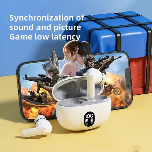 Professional Display Earbuds Stereo 895b Wireless Bluetooth Earbuds | Mic In-ear Headphones With Led Display |immersive Sound | Type C Fast Charging | Bluetooth 5.3 For Android/iphone (black)
